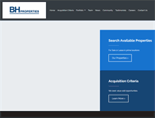 Tablet Screenshot of bhproperties.com